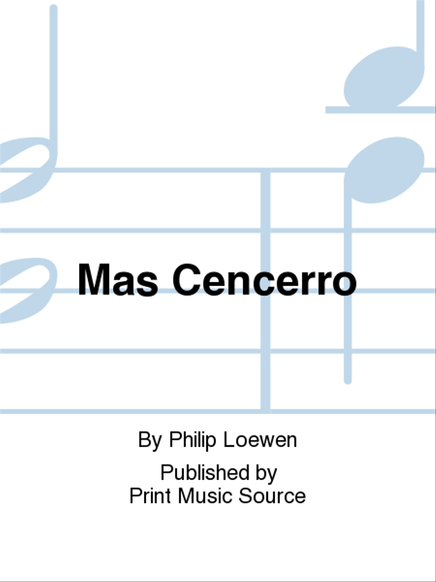 Mas Cencerro Concert Band scores gallery preview page 1