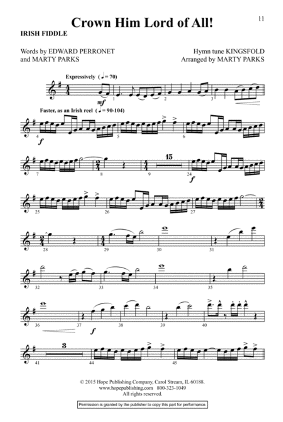 Crown Him Lord of All! 3-Part scores gallery preview page 12