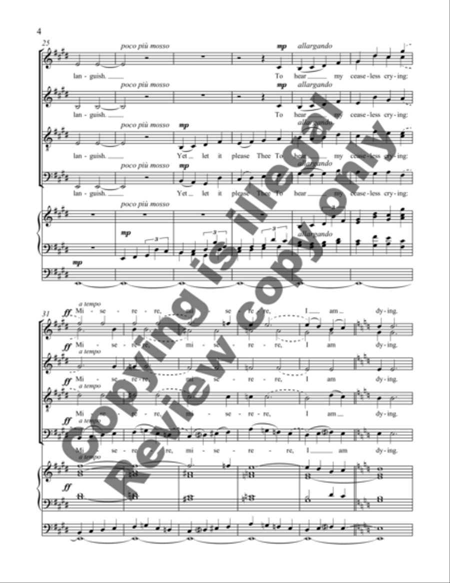 Miserere, My Maker Miserere, My Maker 4-Part scores gallery preview page 9