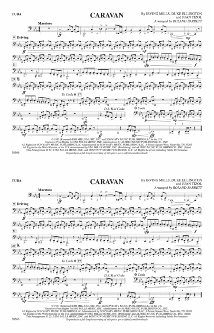 Caravan: Tuba Marching Band scores gallery preview page 1