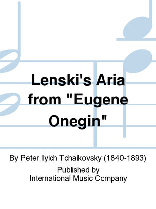 Book cover for Lenski'S Aria From Eugene Onegin (R. & E.) (T.)