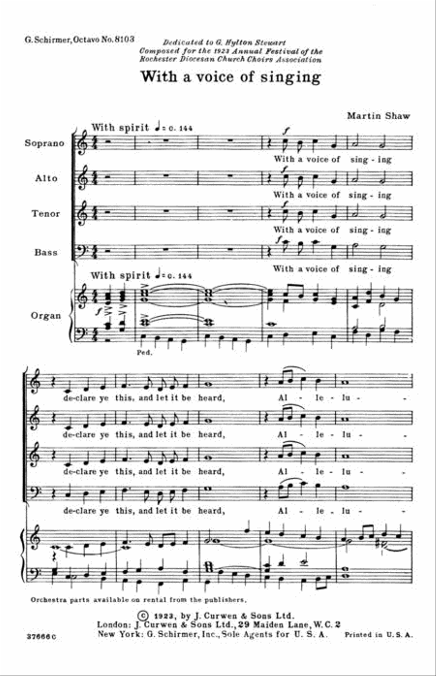 With A Voice Of Singing 4-Part scores gallery preview page 2