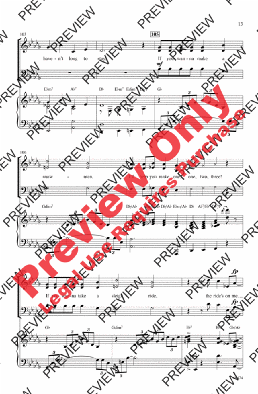 Rudolph, Frosty, and Suzy 3-Part scores gallery preview page 13