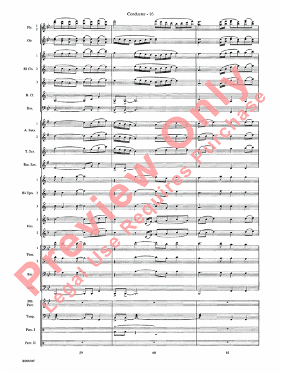 The Spirit of Orpheus (A Sinfonian Celebration) Concert Band scores gallery preview page 19