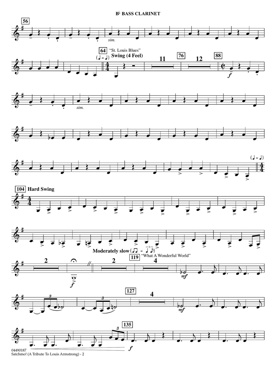 Satchmo! - A Tribute to Louis Armstrong (arr. Ted Ricketts) - Bb Bass Clarinet Full Orchestra scores gallery preview page 2