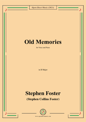 Book cover for S. Foster-Old Memories,in B Major