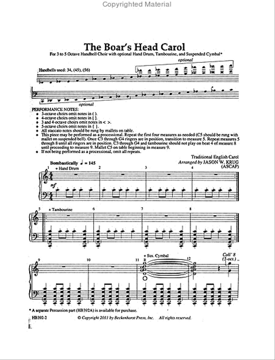 The Boar's Head Carol The Boar's Head Carol Choir scores gallery preview page 2