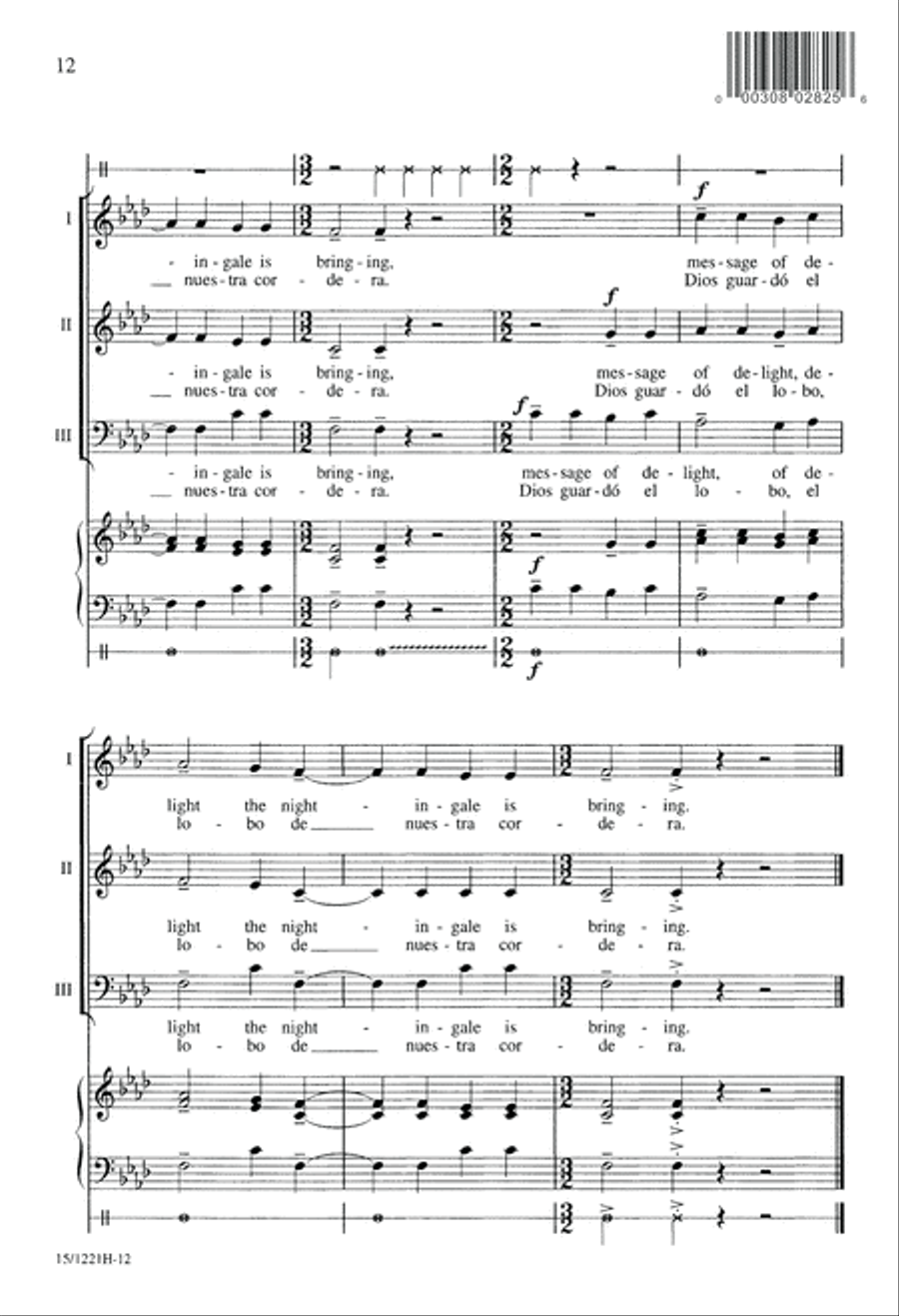 Ríu, Ríu, Chíu 3-Part scores gallery preview page 13