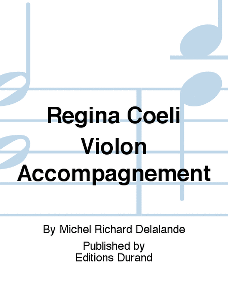 Regina Coeli Violon Accompagnement
