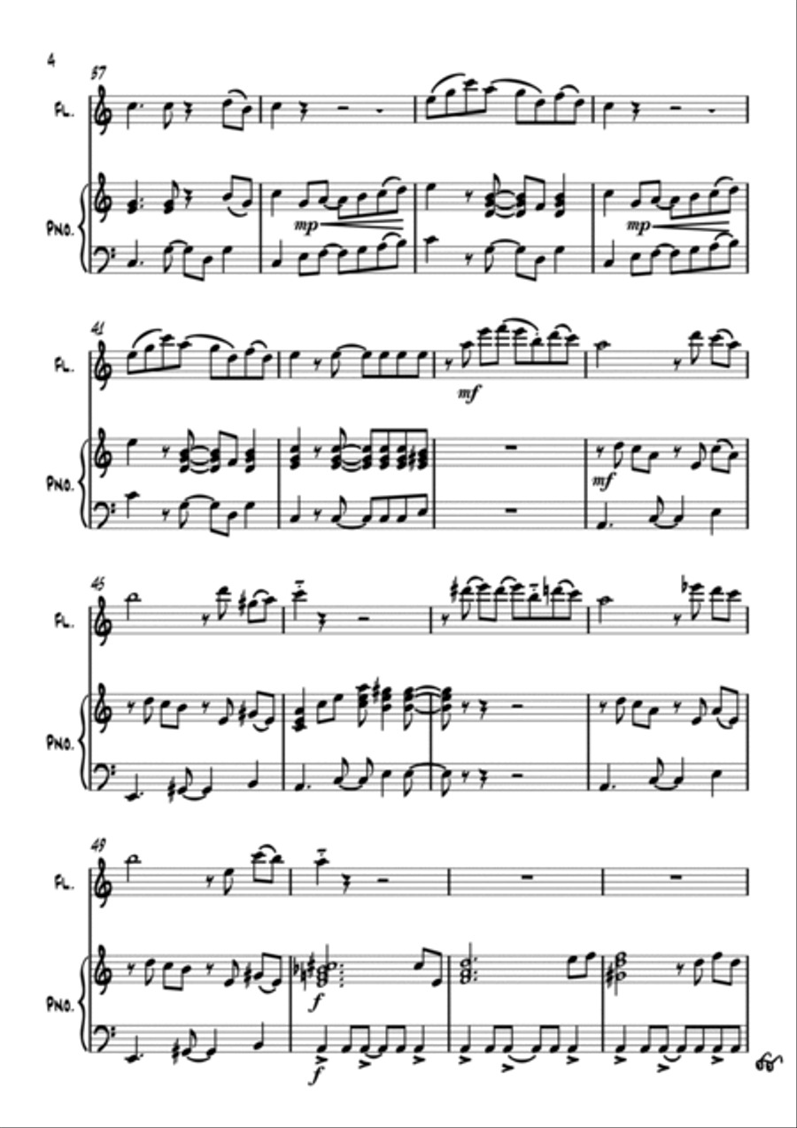 Latin for Elise Latin for Elise Flute Solo scores gallery preview page 5