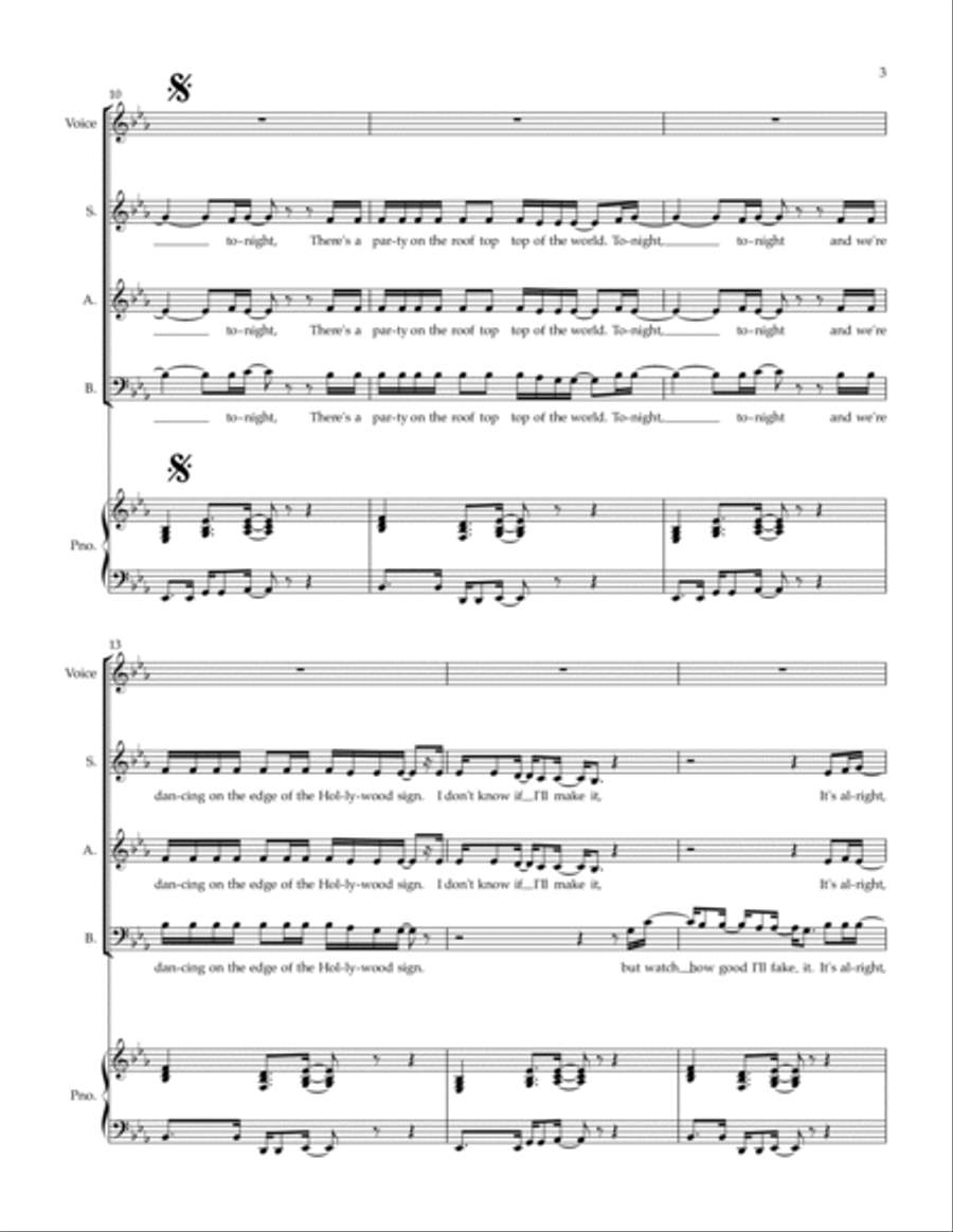 Tonight Tonight 3-Part scores gallery preview page 3