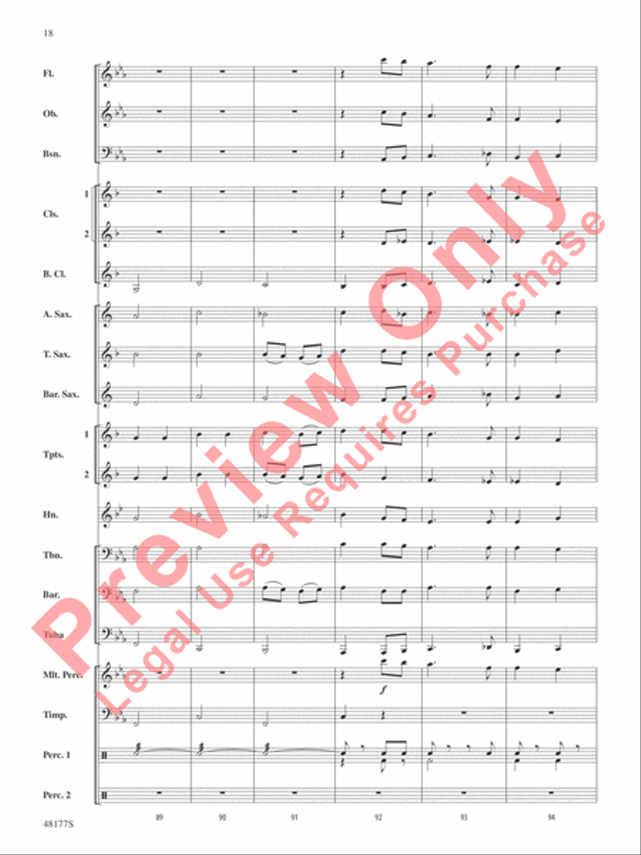 English Folk Song Suite Concert Band scores gallery preview page 19