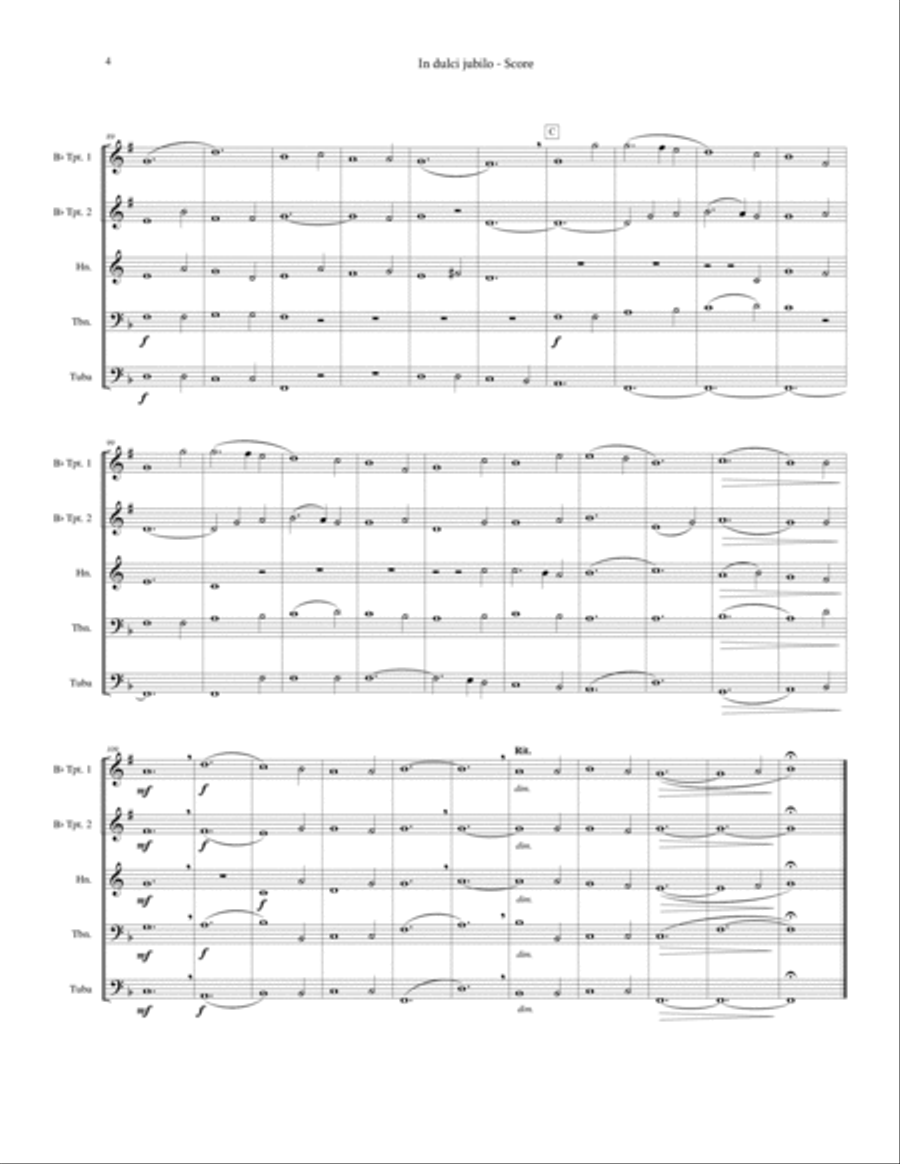 In dulci jubilo Brass Ensemble scores gallery preview page 5
