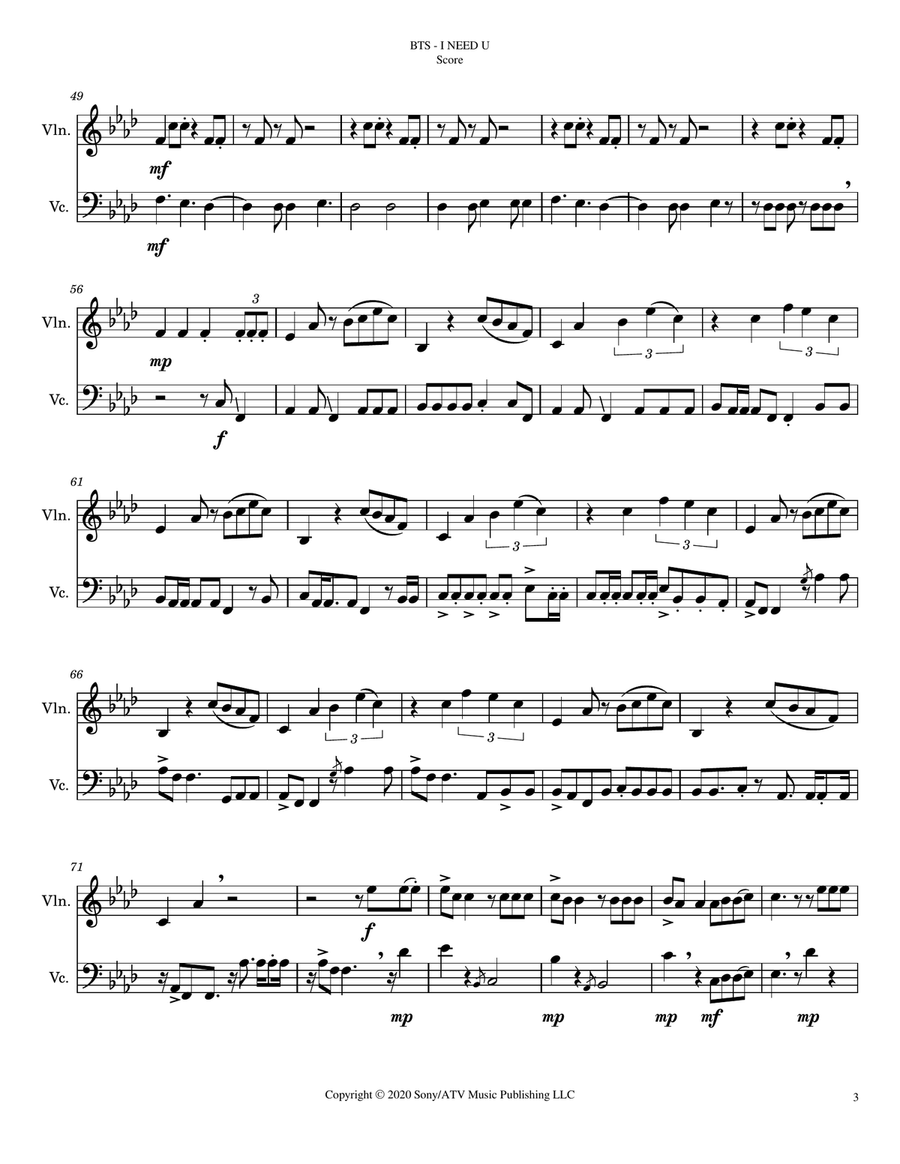 I Need U String Duet scores gallery preview page 3