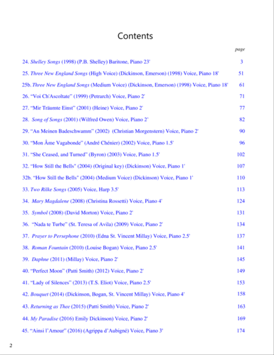 Collected Songs, Volume II (1998-2016) Voice scores gallery preview page 2