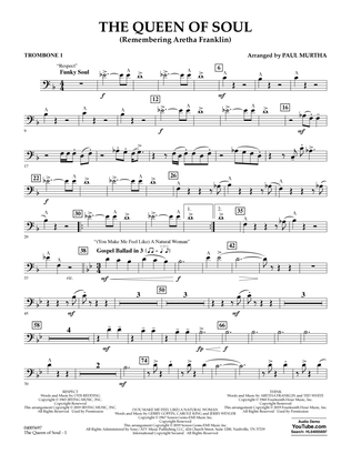 The Queen Of Soul (arr. Paul Murtha)- Conductor Score (Full Score) - Trombone 1