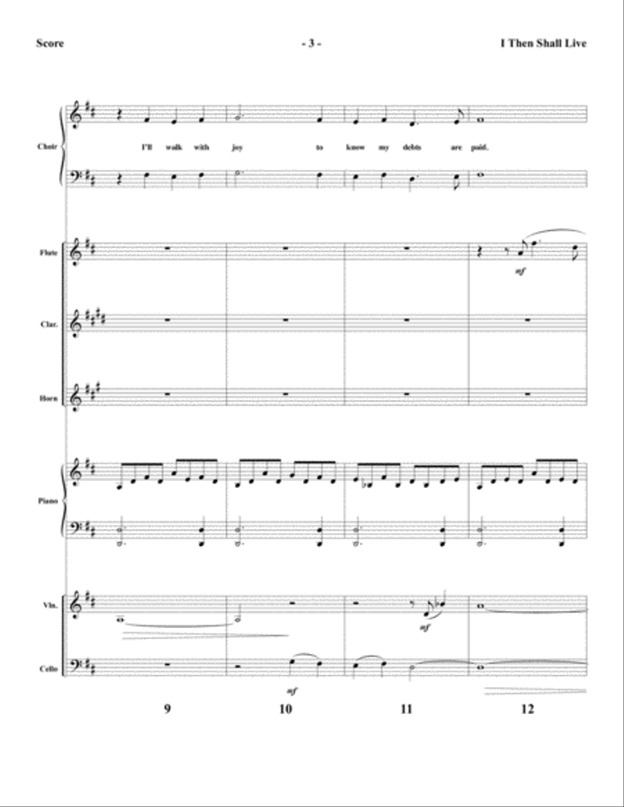 I Then Shall Live - Instrumental Ensemble Score and Parts Choir scores gallery preview page 5