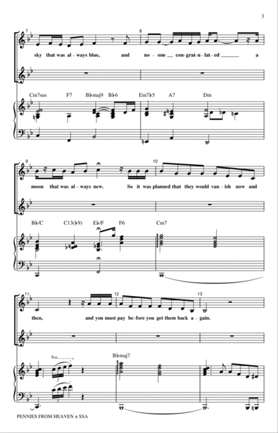 Pennies From Heaven (arr. Kirby Shaw) SSA scores gallery preview page 2