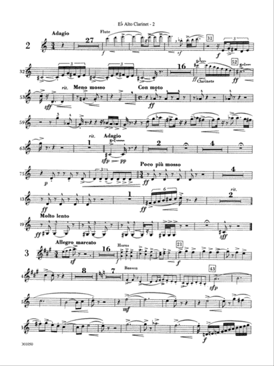 Trittico: E-flat Alto Clarinet Concert Band scores gallery preview page 2