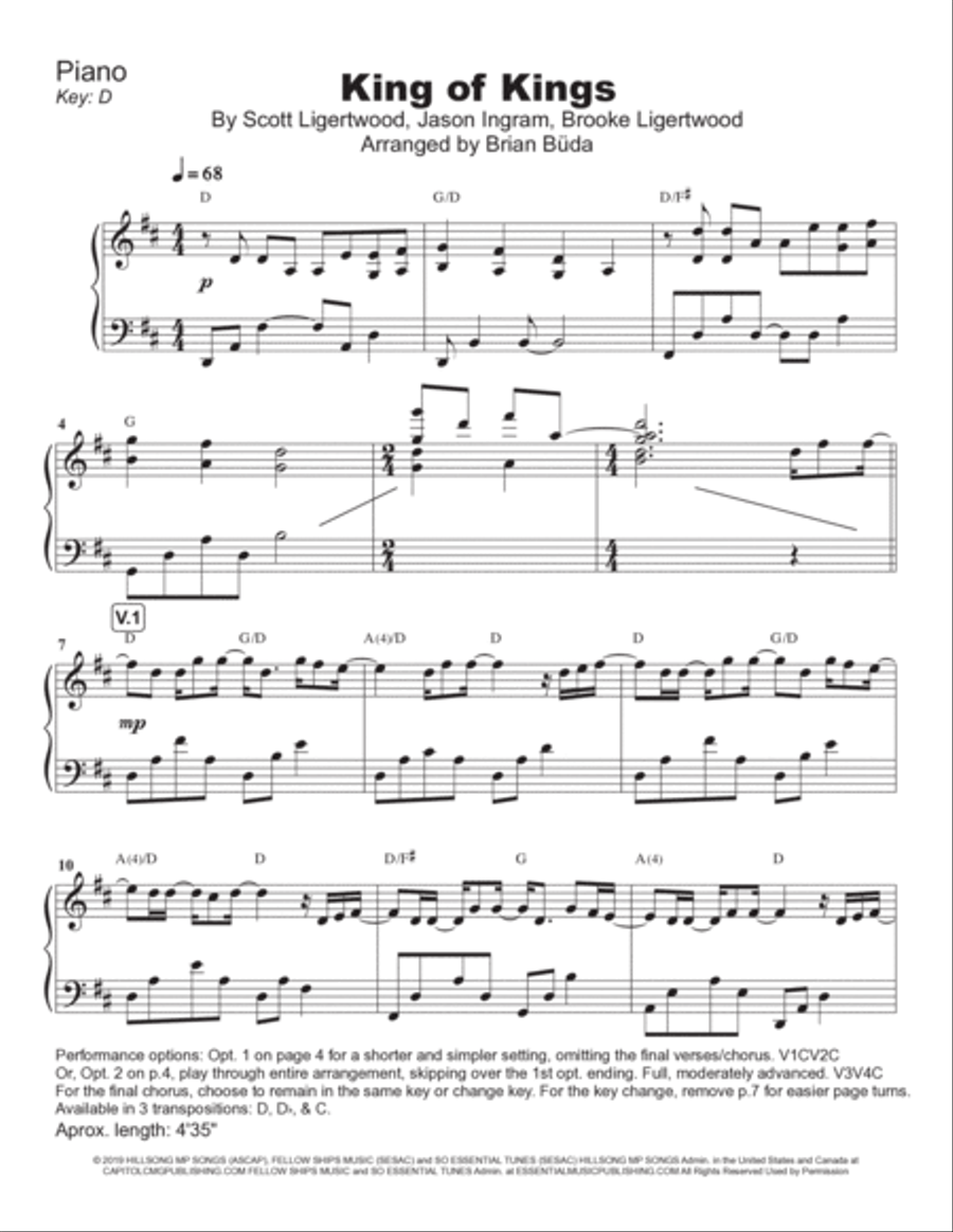 King Of Kings Piano Solo scores gallery preview page 2