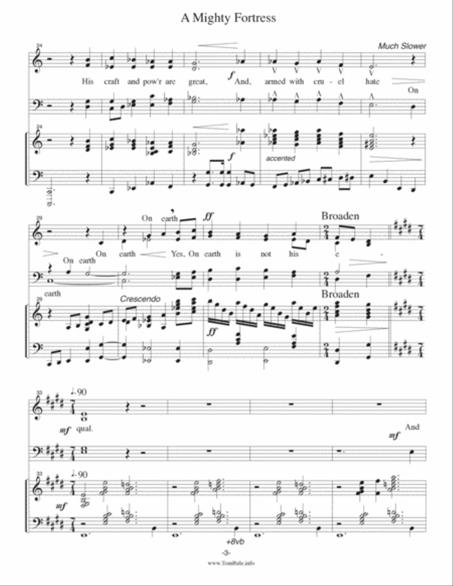A MIghty Fortress 4-Part scores gallery preview page 3
