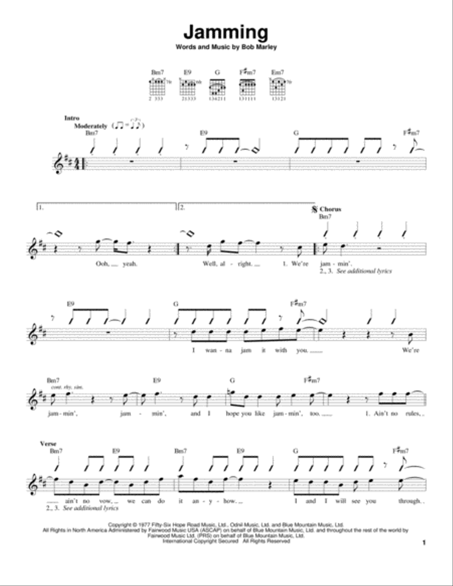 Jamming Acoustic Guitar scores gallery preview page 1
