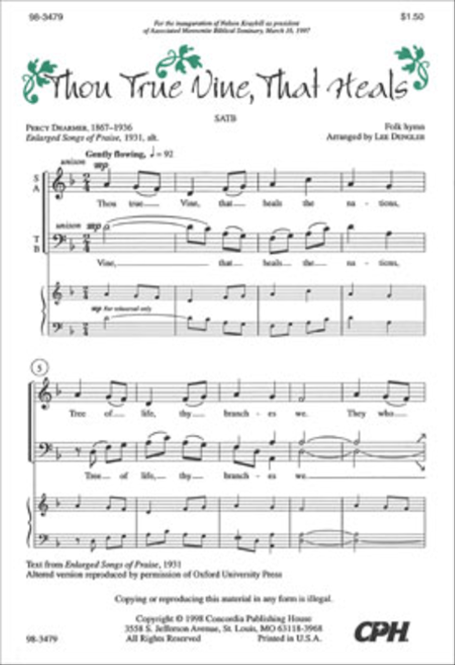 Thou True Vine that Heals 4-Part scores gallery preview page 1