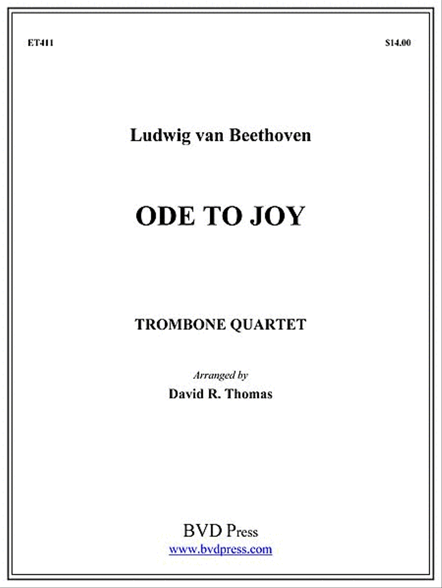 Ode to Joy Trombone Quartet scores gallery preview page 1