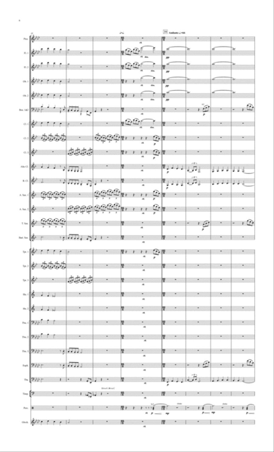 Fantasia on Moravian Hymns Concert Band scores gallery preview page 6