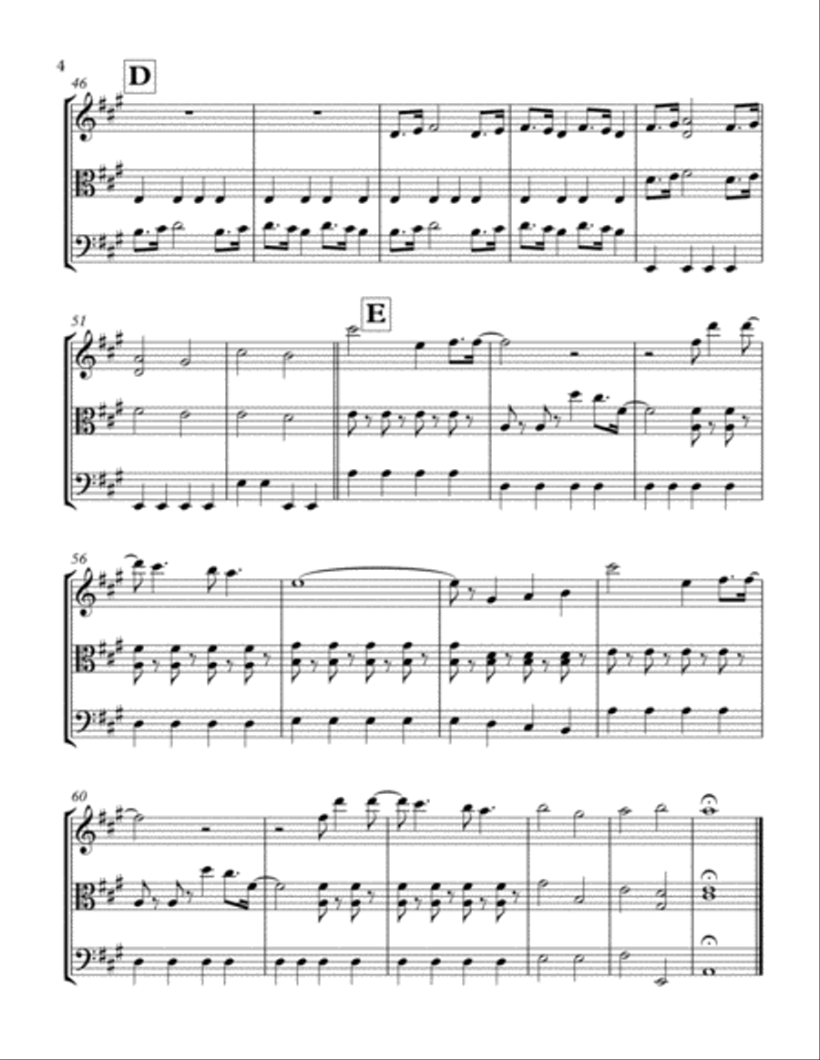 Sweet Caroline String Trio scores gallery preview page 4