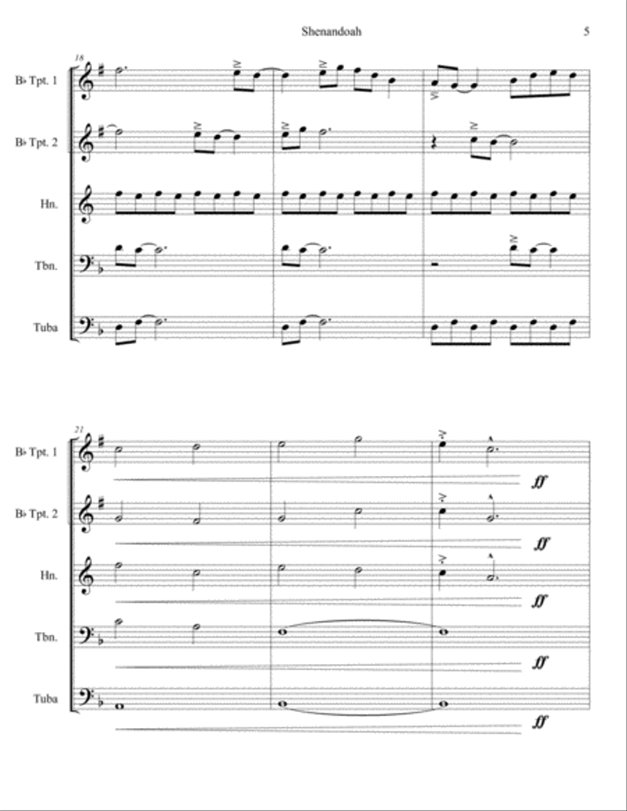 Shenandoah Brass Ensemble scores gallery preview page 5