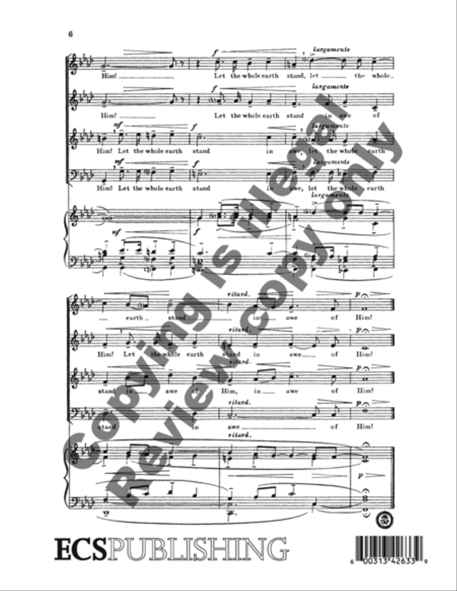 Oh Worship the Lord 4-Part scores gallery preview page 6