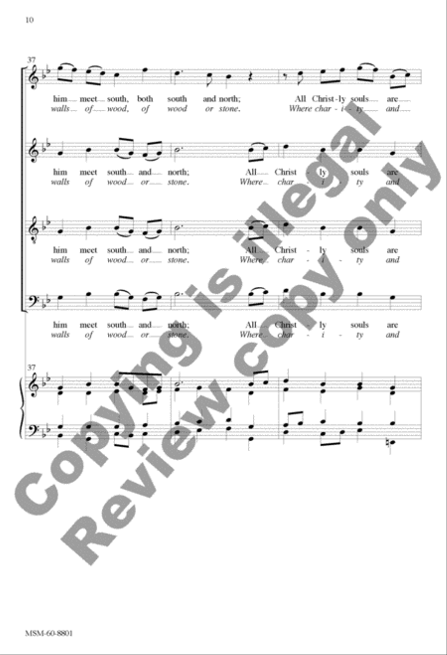 In Christ There Is No East or West (Choral Score) 4-Part scores gallery preview page 10