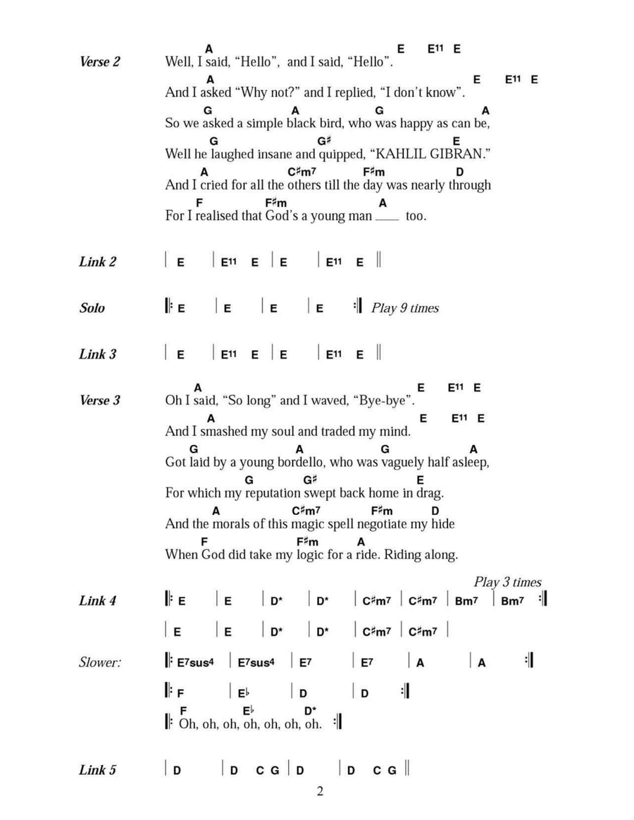 The Width Of A Circle Acoustic Guitar scores gallery preview page 2
