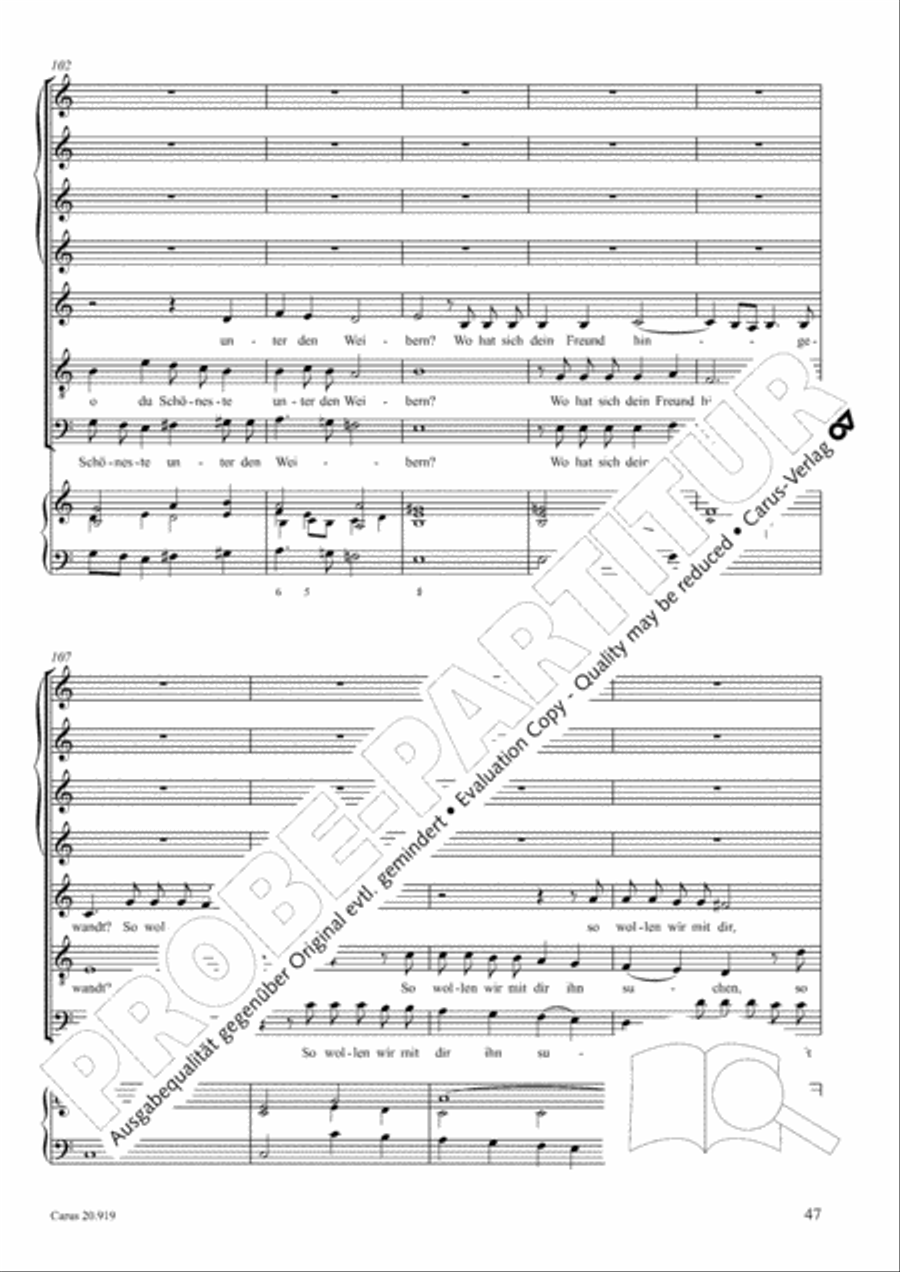 Opera varia I. Works with 1-7 parts (Complete edition, vol. 19) [Werke mit 1-7 obligaten Stimmen] Score scores gallery preview page 104