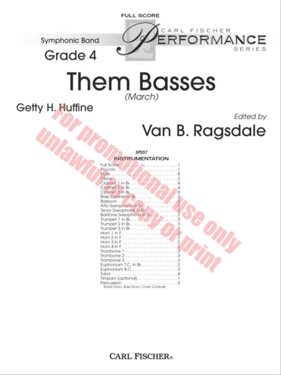 Them Basses Concert Band scores gallery preview page 2