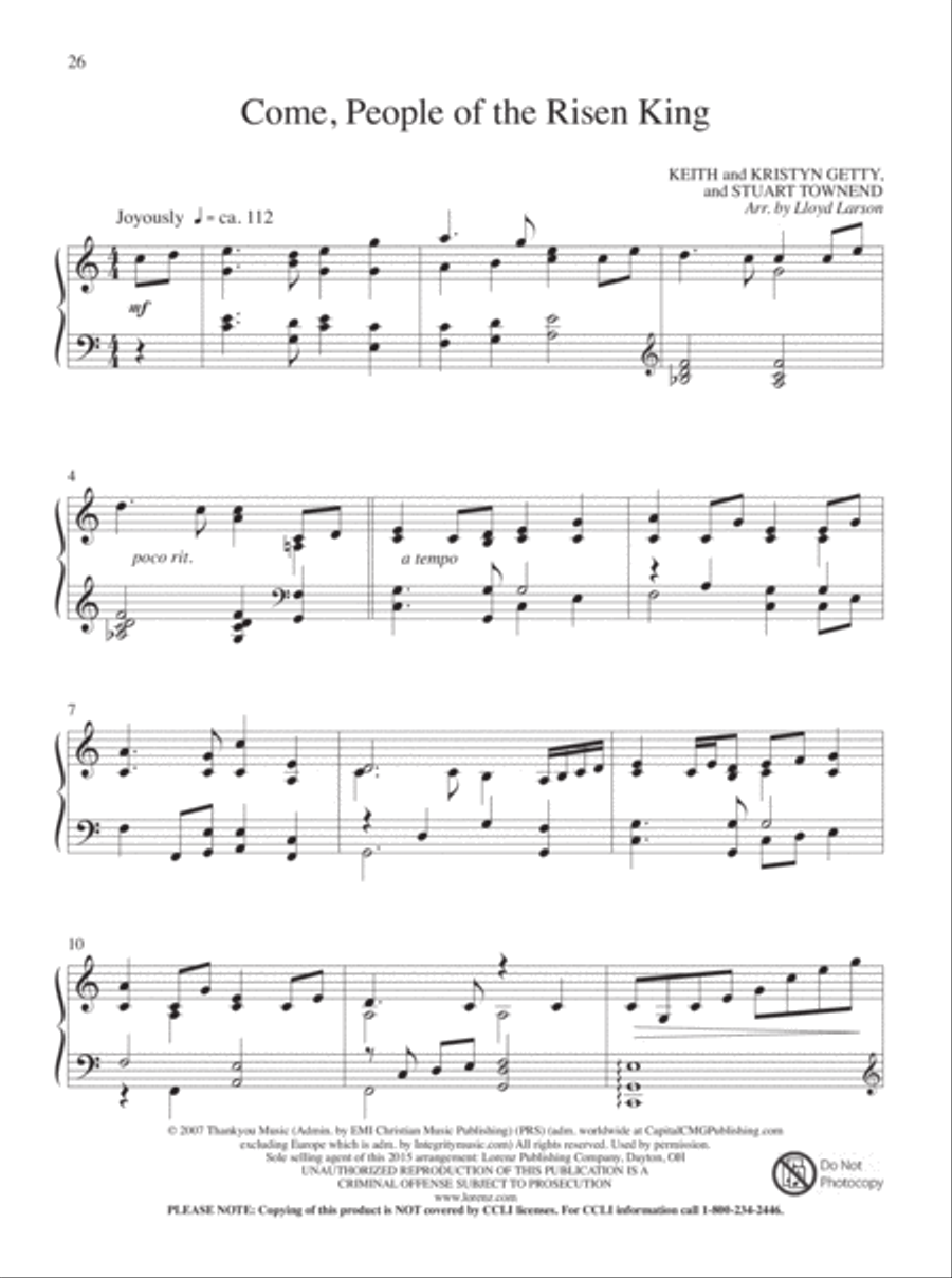 Fill the Earth with Songs Piano Solo scores gallery preview page 16