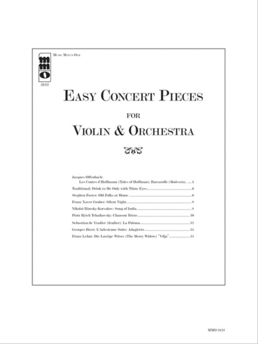 Easy Concert Pieces for Violin & Orchestra Violin scores gallery preview page 2