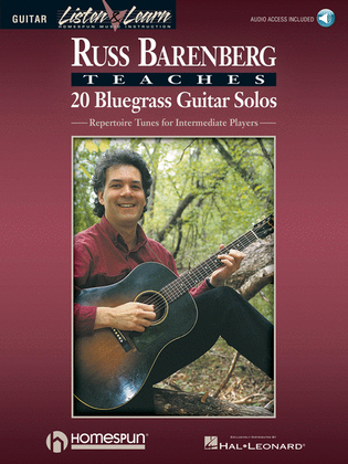 Book cover for Russ Barenberg Teaches 20 Bluegrass Guitar Solos