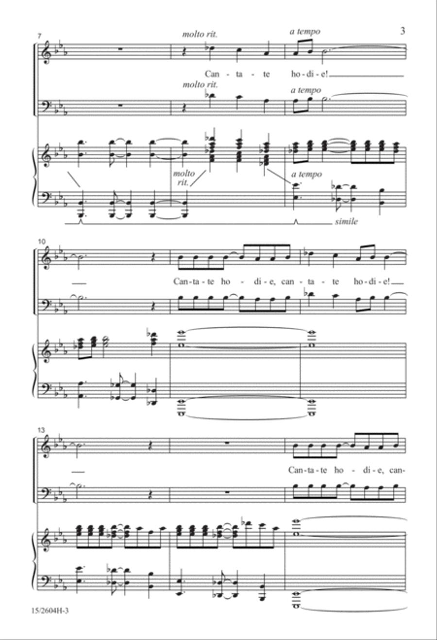 Cantate Hodie! (Sing Today) 4-Part scores gallery preview page 4