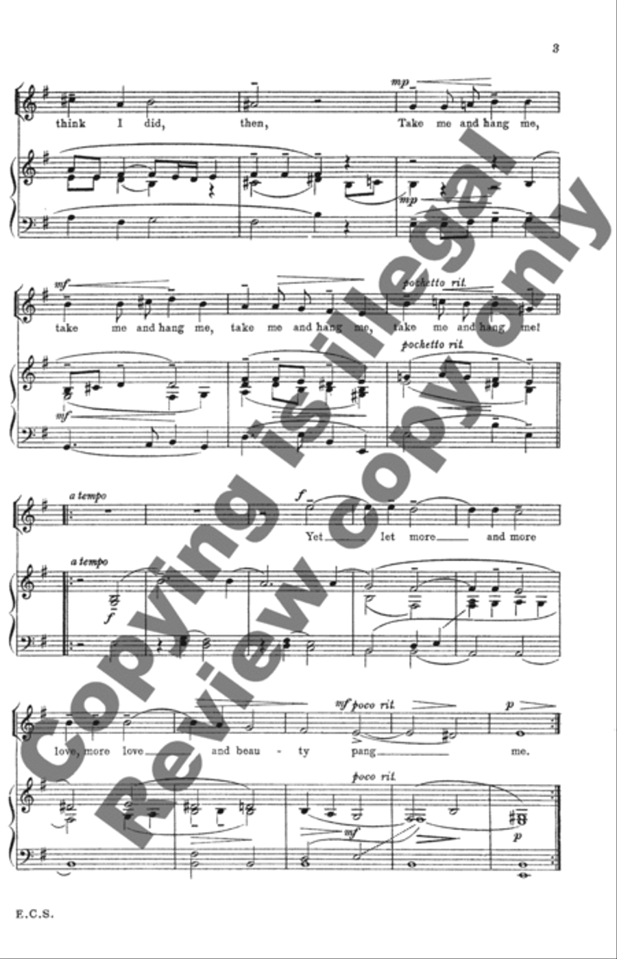 Said I That Amaryllis Unison Choir scores gallery preview page 5