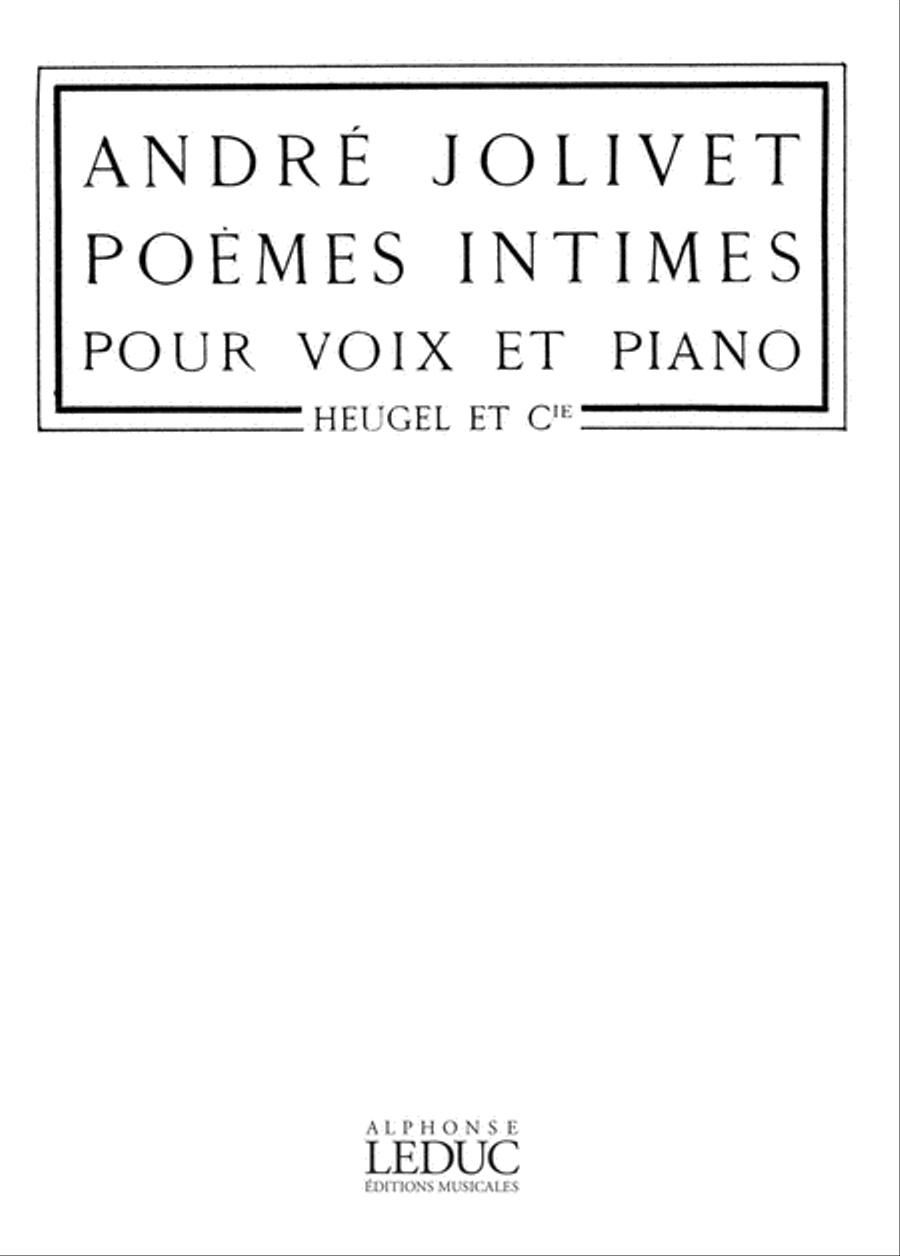 Poèmes intimes Poèmes intimes Medium Voice scores gallery preview page 1