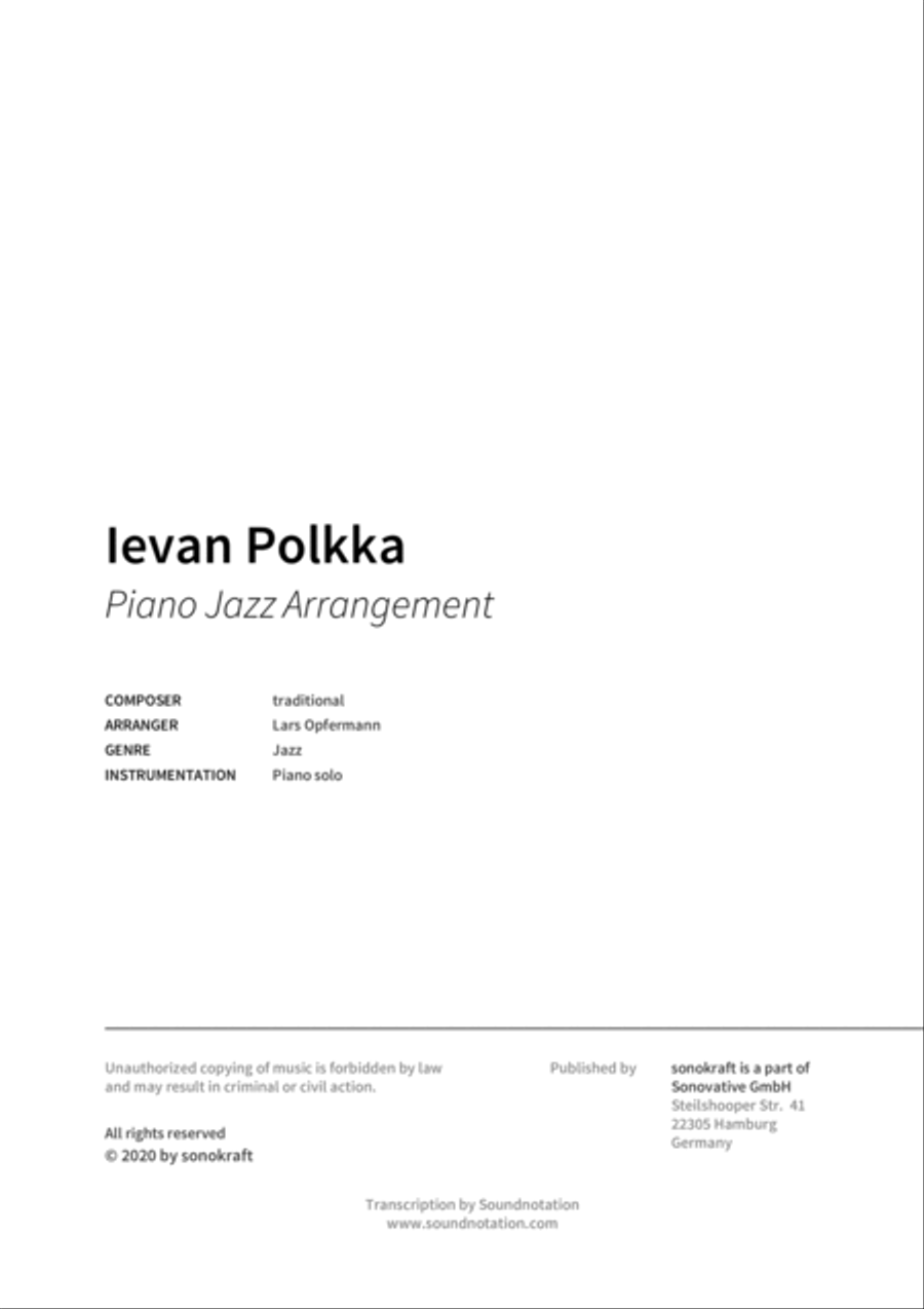 Ievan Polkka Piano Solo scores gallery preview page 2