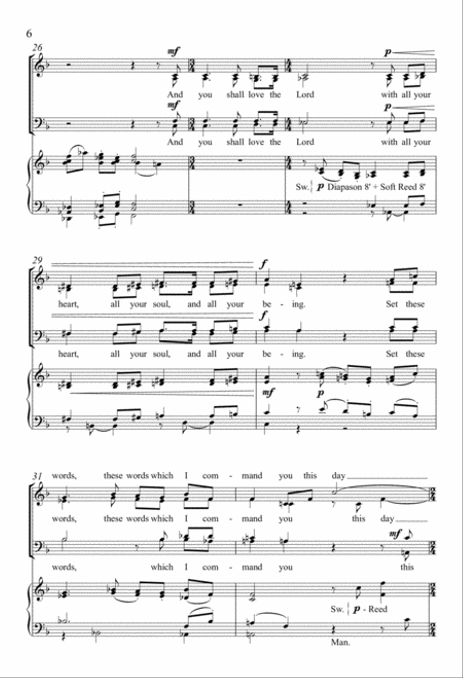 Hear, O Israel 4-Part scores gallery preview page 5