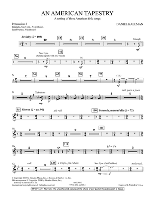 An American Tapestry (for Wind Ensemble) - Percussion 2