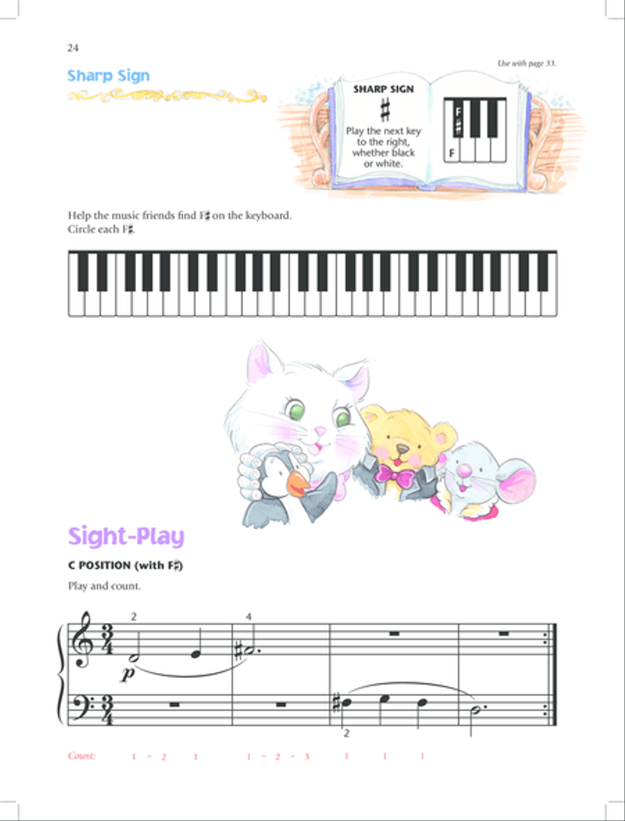 Music for Little Mozarts Notespeller & Sight-Play Book, Book 4 Piano Method scores gallery preview page 27
