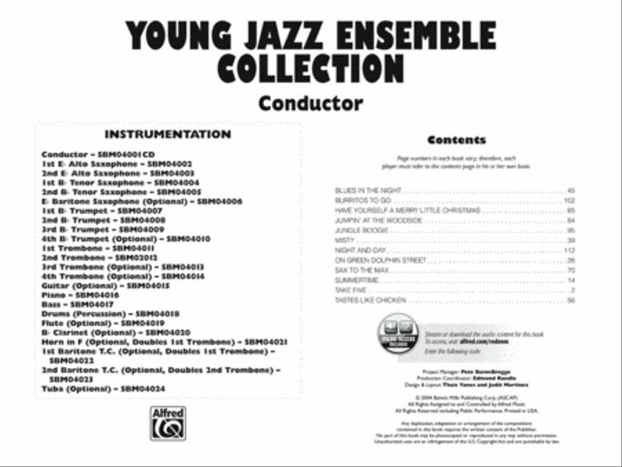 Young Jazz Ensemble Collection Jazz Ensemble scores gallery preview page 2