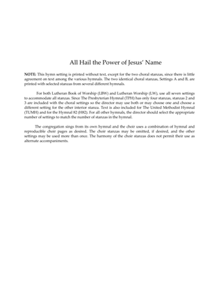 Book cover for All Hail, the Power of Jesus' Name (Coronation) (Downloadable)
