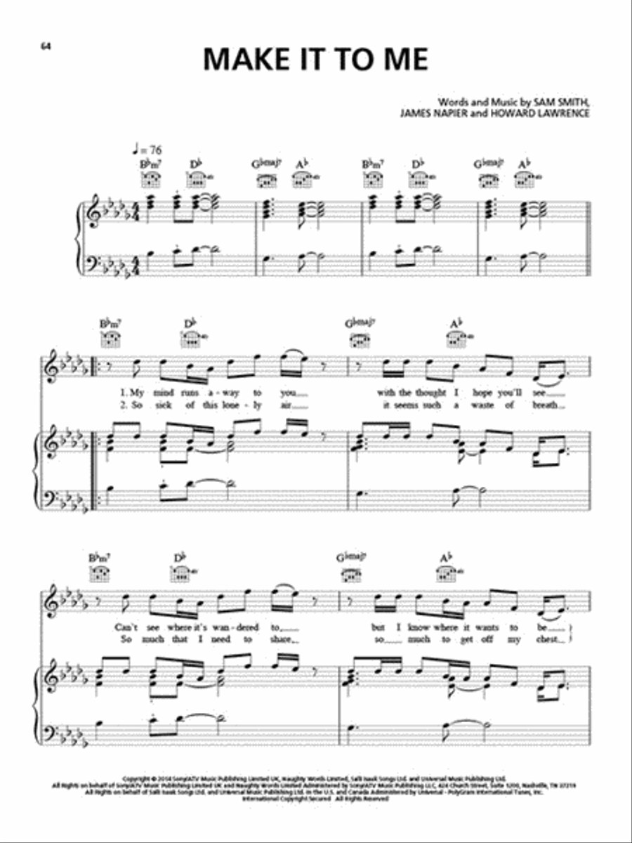 Sam Smith - In the Lonely Hour 3-Part scores gallery preview page 5