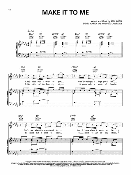 Sam Smith Stay With Me Sheet Music Notes, play with me tab 